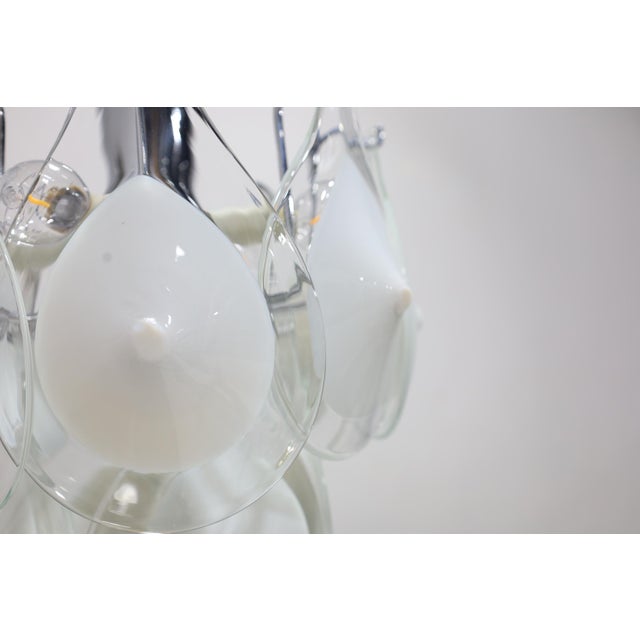 1960s 1960s Art Glass Chandelier Gino Vistosi for Venini For Sale - Image 5 of 10