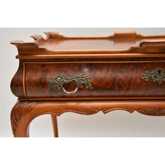 Vintage Side Table in Burr Walnut, 1920s For Sale - Image 11 of 13