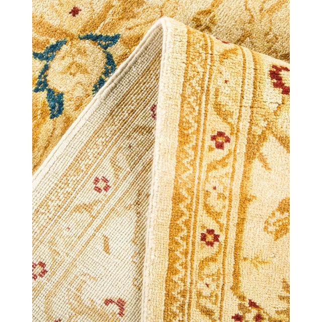 Vintage Traditional Hand Knotted Wool Area Rug, Ivory - 6'1" X 8'10" For Sale In New York - Image 6 of 9