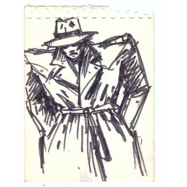 1980s Figure Drawings- Set of Eight For Sale - Image 10 of 11