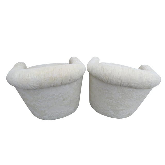Vintage Sculptural Lounge Chairs in the Style of Vladimir Kagan for Weiman - A Pair For Sale - Image 9 of 11