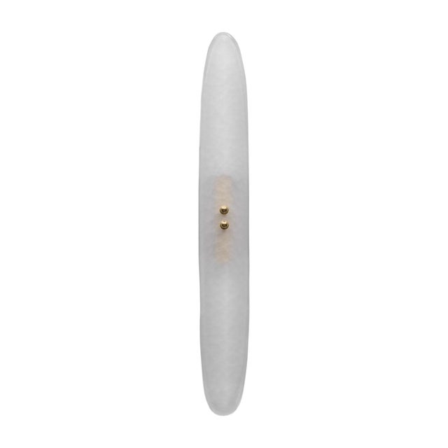 A striking pair of contemporary Venetian wall sconces distinguished by their exceptionally elongated proportions and...