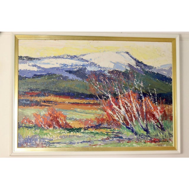Birger Welander, Mountain Landscape, Oil on Board For Sale - Image 8 of 11