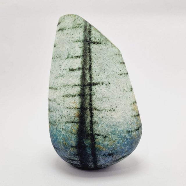 Ceramic Modernist Grog Clay Ceramic Vase by Ágoston Simó For Sale - Image 7 of 11