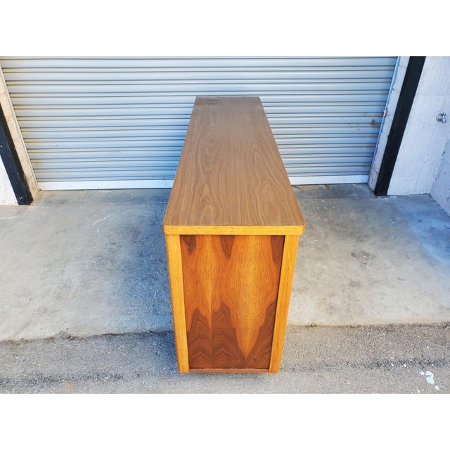 Vintage Walnut Credenza For Sale - Image 9 of 16