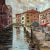 Cream 1954 Venetian Cityscape Oil Painting, Framed For Sale - Image 8 of 13