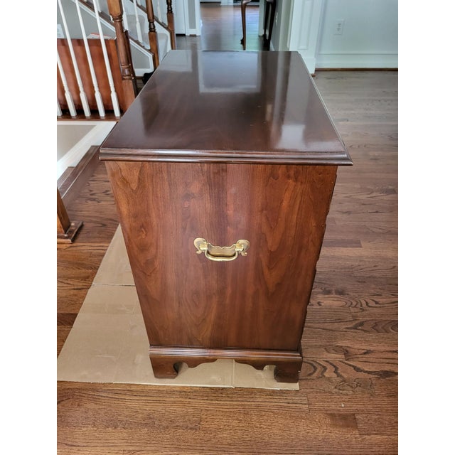 Brown Late 20th Century Stickley Queen Anne Solid Cherry Side Chest For Sale - Image 8 of 8