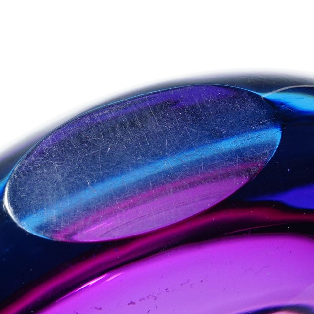 Purple Large Art Glass Bowl by Flavio Poli for Seguso Vetri d'Arte 1950s For Sale - Image 8 of 8