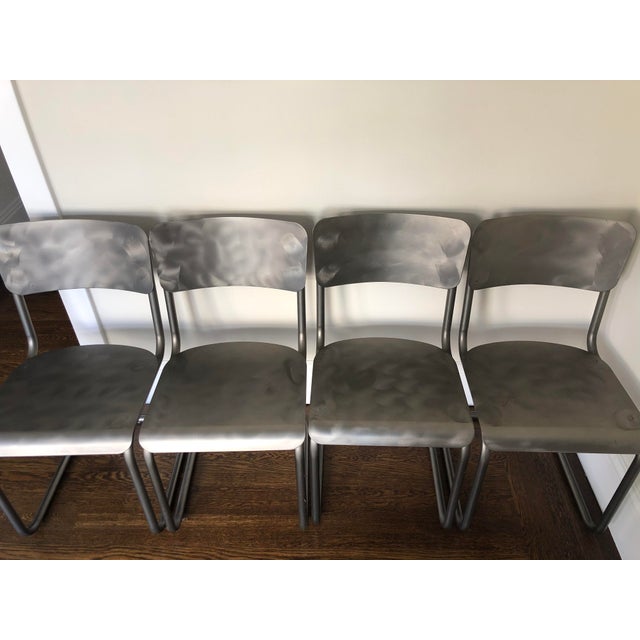 Restoration Hardware Metal Schoolhouse Dining Chairs Set of 4 Chairish