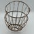 Vintage Chippy White Wire Egg Gathering Basket With Swing Handle For Sale - Image 4 of 5