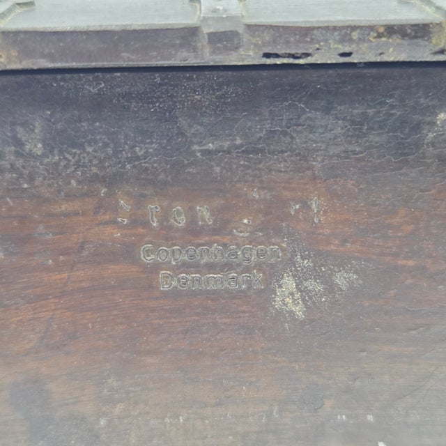 Iron Art Denmark Bronze Jewelry Box King Valdemar Dannebrog Casket c.1940 For Sale - Image 9 of 10