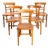 Vintage Double Bar Back Dining Chairs, 1950s, Set of 5 For Sale