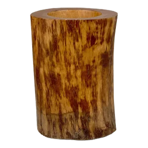 Vintage Boho Organic Natural Mango Wood Pillar Vase