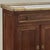 Mid 20th Century Antique French Louis XVI Mahogany Cabinet With Carrara Marble Top and Brass Gallery For Sale - Image 5 of 18