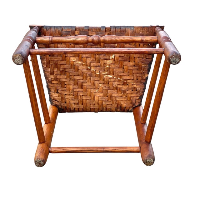 18th Century Antique William & Mary Period Yoke Back Chair With Splint Seat For Sale - Image 10 of 10