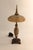 Vintage Art Nouveau Blown Glass Table Lamp W/ Brass Base, Caramel Slag, Houze For Sale In Dallas - Image 6 of 15