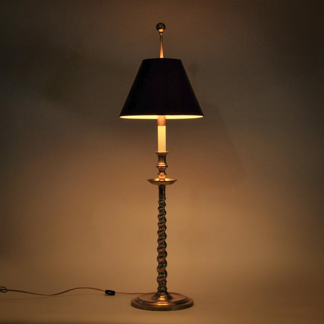 1970s Fredrick Cooper Barley Twist Brass Lamp For Sale - Image 17 of 18
