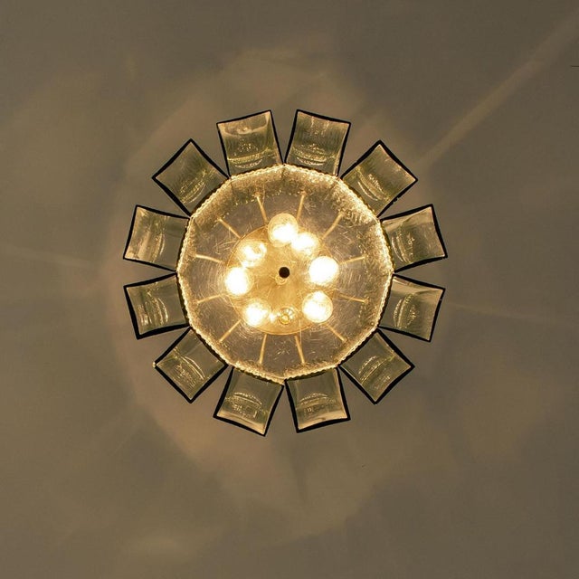 Glass Glass and Chrome Pendant from Doria, Germany, 1960s For Sale - Image 7 of 16