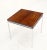 Brown Floating Rosewood Top Chrome Stainless Base Square Side End Coffee Table For Sale - Image 8 of 13