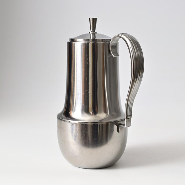 Danish Stainless Steel Coffee Set, 1950s, Set of 3 For Sale - Image 10 of 13