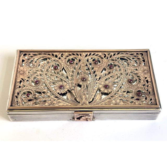 Oversized Vintage French Silver Compact Case by Boucheron For Sale In Atlanta - Image 6 of 17