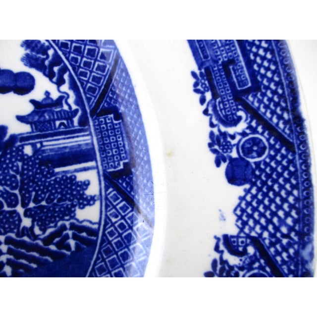 Early 21st Century Deep Cobalt House of Blue Willow Small Platter Made in England For Sale - Image 5 of 9