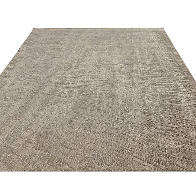 Rh Matrice Wool & Silk Rug – 10' × 14' Ivory | Hand-Knotted Wool & Silk | For Sale - Image 17 of 18