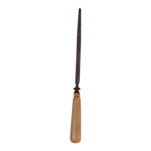 Metal Butchers Steel Knife Sharpener Honing Rod Wood Grain Style Handle 5101b