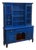 Antique Victorian Vibrant Blue Hand-Painted Kitchen Cupboard For Sale