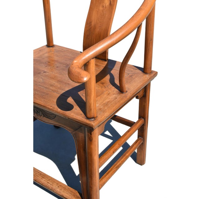 19th Century Chinese Horseshoe Chairs Pair For Sale - Image 12 of 13