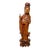 Large Vintage Hand Carved Solid Wood 4.5 Foot Standing Kwan Yin/Guanyin Statue For Sale