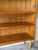 Wood Oak Glass Cabinet With Leaded Doors Danish Mid-Century Modern 1960s For Sale - Image 7 of 10