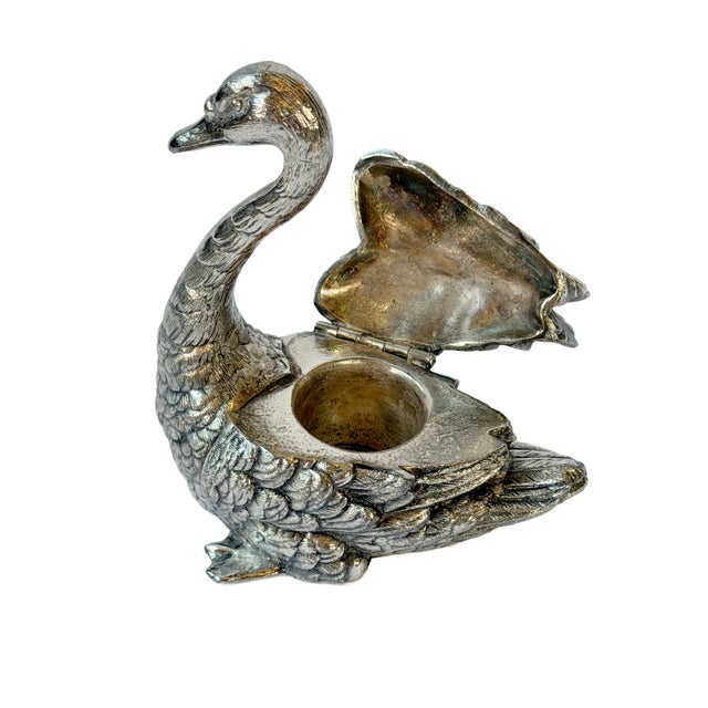 Silver 1880’s Victorian Meriden Britannia Quadruple Plate Figural Swan Covered Vessel For Sale - Image 8 of 9