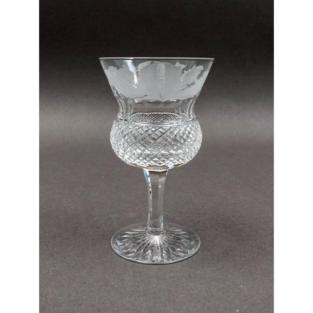 Mid 20th Century Mid 20th Century Edinburgh Crystal Scotland Thistle Sherry Glasses- Set of 7 For Sale - Image 5 of 8