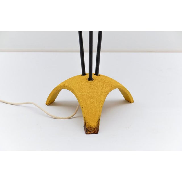 Tripod Floor Lamp with Pleated Blind Lampshade, 1950s For Sale - Image 14 of 16