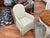 Wood Late 20th Century French Provincial Oval Dining Table With 8 Chairs – Cream Painted Base & Figured Wood Top For Sale - Image 7 of 12