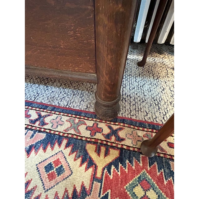 Antique Tiger Oak Hall Tree With Bevelled Mirror & Duck Coat Hooks For Sale In Philadelphia - Image 6 of 18