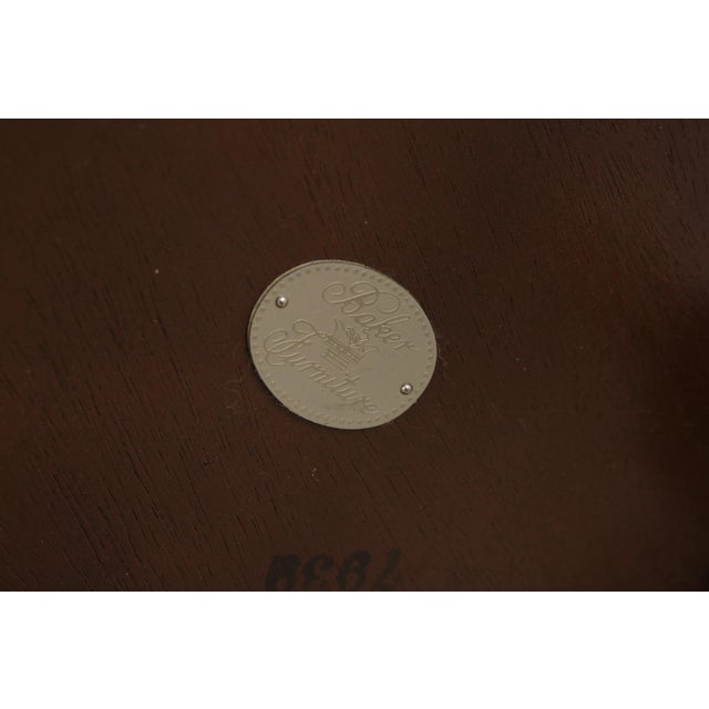 Mahogany Round Plant Lamp Stand by Baker For Sale - Image 13 of 13