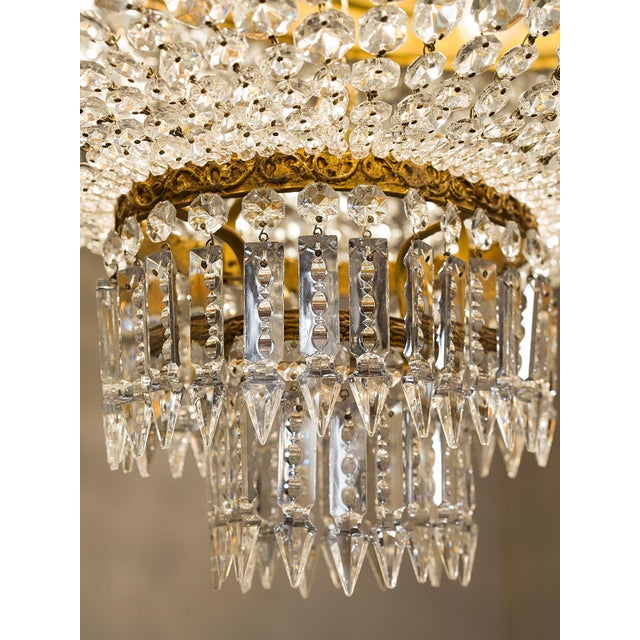 Large Vintage Italian Empire Style Ceiling Light, 1940s For Sale - Image 11 of 13