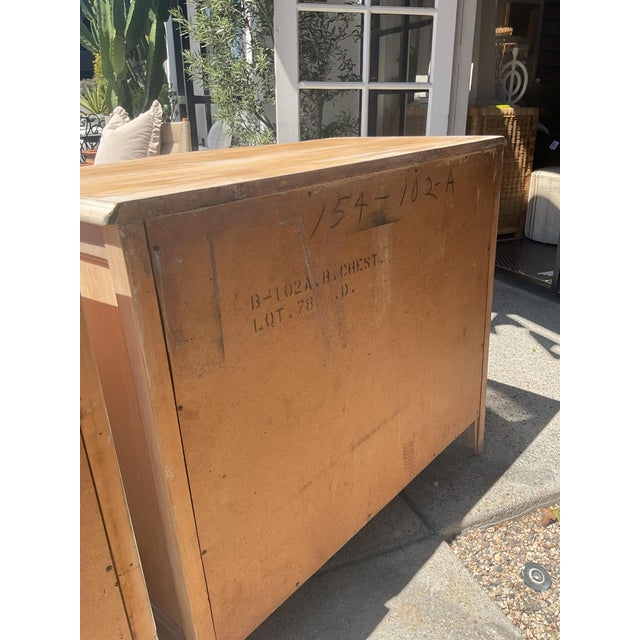 1960s Vintage Solid Wood French 4-Drawer Chest For Sale - Image 5 of 11