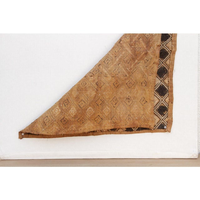 Textile Geometric African Kuba Cloth Panel For Sale - Image 7 of 8