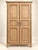 Classic Provincial Oak Sandblasted Two-Door Wardrobe, 1890s For Sale - Image 5 of 5