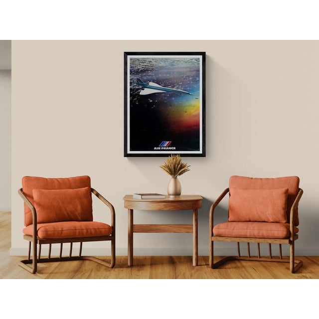 Air france concorde – 1977 – original vintage travel poster by j. Bulté – mid-century modern – 80x60 cm this original 1977...