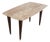 Rectangular Beech Coffee Table with Pink Travertine Top attributed to Paolo Buffa, 1950s For Sale