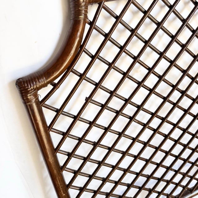 Boho Chic Vintage Boho Chic Rattan Queen Size Headboard For Sale - Image 3 of 6