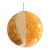 Contemporary White and Amber Spots Sphere Pendant Light in Murano Glass For Sale