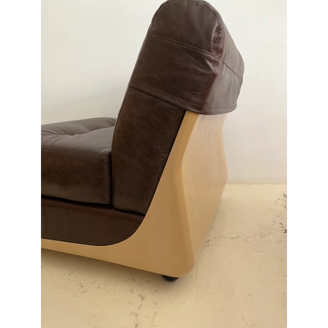 Brown Armchair in Fiberglass Shell For Sale - Image 5 of 9