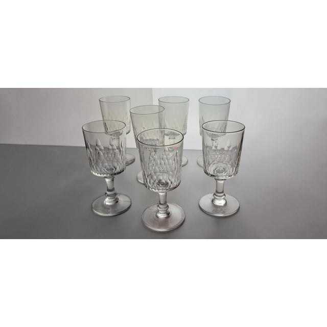 Champigny Richelieu Wine Glasses from Baccarat, 1920s, Set of 7 For Sale - Image 9 of 11