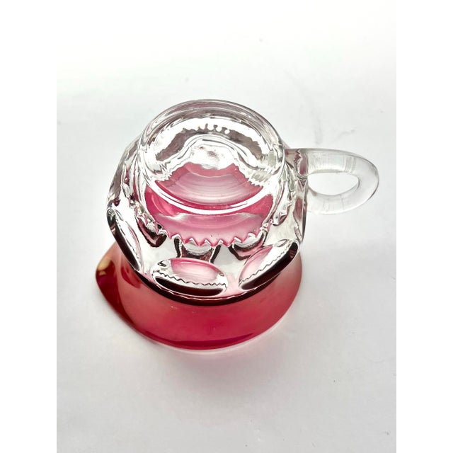 1950s Tiffin-Franciscan “King's Crown” Ruby Red Open Sugar Bowl & Creamer Set For Sale - Image 9 of 9