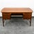 Brown Mid Century Danish Modern Desk Executive Walnut 6 Drawer Locking Cabinet Wood For Sale - Image 8 of 10